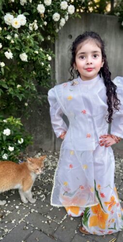میری پیاری بیٹی 💝 Hand Painted Girls Coord Set | Floral Palazzo & Dupatta photo review