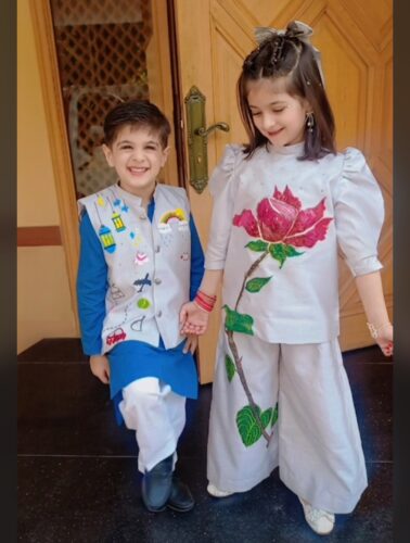 میری گلِ پری🌷   hand-painted girls coord set photo review