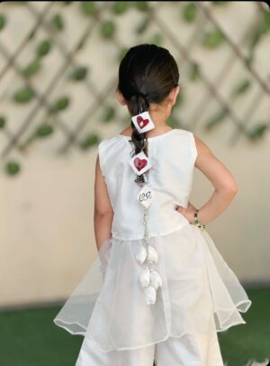Azaadi Paranda | 14 August Special Hand-Painted Hair Braid with Pearls